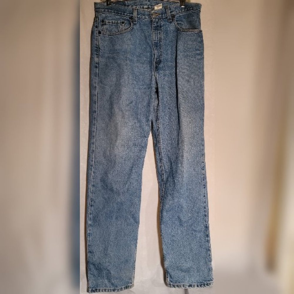 Levis Red Tab Men's 34W x 34L Relaxed Fit Straight Leg 5 Pocket Jean Light Denim - Picture 9 of 10
